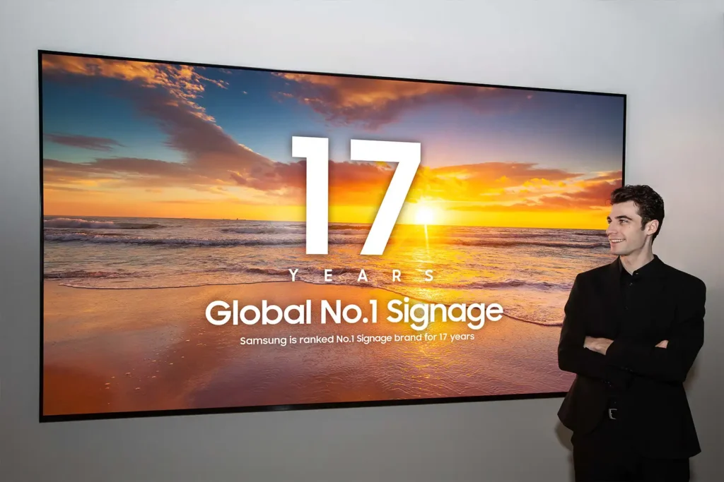 Samsung već 17. godinu zaredom zadržava vodeću poziciju na globalnom tržištu komercijalnih zaslona  TEHIX 