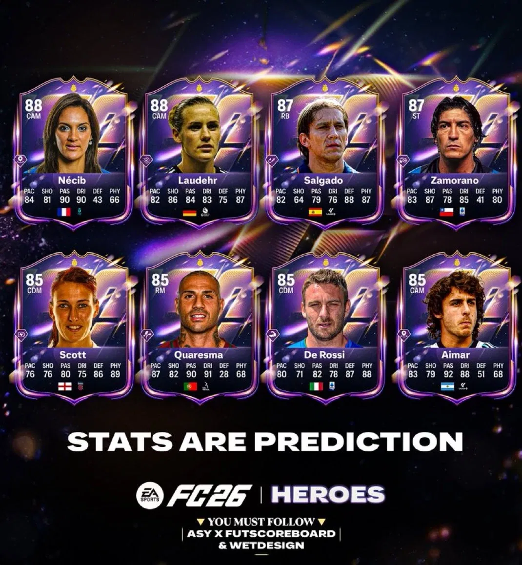 Novo curenje informacija otkrilo je još osam novih Heroja koji dolaze u EA Sports FC 26