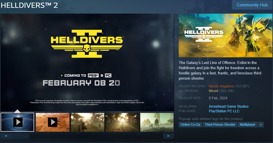 Helldivers 2 
Tehix 